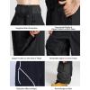 GSOU SNOW Men’s Snowboard Pants Waterproof Women Baggy Ski Pants Reflective Stripe Insulated Winter Snow Pants(Black)
