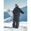 GSOU SNOW Men’s Snowboard Pants Waterproof Women Baggy Ski Pants Reflective Stripe Insulated Winter Snow Pants(Black)