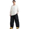 GSOU SNOW Men’s Snowboard Pants Waterproof Women Baggy Ski Pants Reflective Stripe Insulated Winter Snow Pants(Black)