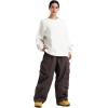 GSOU SNOW Men’s Snowboard Pants Waterproof Women Baggy Ski Pants Reflective Stripe Insulated Winter Snow Pants(Deep Coffee)