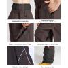 GSOU SNOW Men’s Snowboard Pants Waterproof Women Baggy Ski Pants Reflective Stripe Insulated Winter Snow Pants(Deep Coffee)
