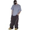 GSOU SNOW Men’s Snowboard Pants Waterproof Women Baggy Ski Pants Reflective Stripe Insulated Winter Snow Pants(Deep Coffee)