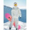 GSOU SNOW Men’s Snowboard Pants Waterproof Women Baggy Ski Pants Reflective Stripe Insulated Winter Snow Pants(Khaki)