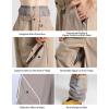 GSOU SNOW Men’s Snowboard Pants Waterproof Women Baggy Ski Pants Reflective Stripe Insulated Winter Snow Pants(Khaki)