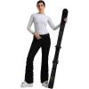 GSOU SNOW Ski Pants Women Slim Snow Pants Waterproof Windproof Warm Womens Snowboard Pants for Winter Sports(Black)