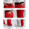 GSOU SNOW Ski Pants Women Slim Snow Pants Waterproof Windproof Warm Womens Snowboard Pants for Winter Sports(Red)