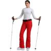 GSOU SNOW Ski Pants Women Slim Snow Pants Waterproof Windproof Warm Womens Snowboard Pants for Winter Sports(Red)
