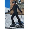 GSOU SNOW Ski Pants Women Snowboard Snow Pants Slim Insulated Warm Waterproof Windproof Winter Outdoor(Black)