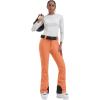 GSOU SNOW Ski Pants Women Snowboard Snow Pants Slim Insulated Warm Waterproof Windproof Winter Outdoor(Light Orange)