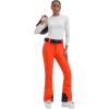 GSOU SNOW Ski Pants Women Snowboard Snow Pants Slim Insulated Warm Waterproof Windproof Winter Outdoor(Orange)