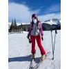 GSOU SNOW Ski Pants Women Snowboard Snow Pants Slim Insulated Warm Waterproof Windproof Winter Outdoor(Red)