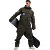 GSOU SNOW Ski Suits Women Men One Piece Snow Suits Waterproof Windproof Men Snowsuit Insulated Ski Jumpsuit for Snow Sports(Army Green)