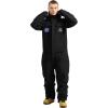 GSOU SNOW Ski Suits Women Men One Piece Snow Suits Waterproof Windproof Men Snowsuit Insulated Ski Jumpsuit for Snow Sports(Black)