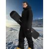 GSOU SNOW Ski Suits Women Men One Piece Snow Suits Waterproof Windproof Men Snowsuit Insulated Ski Jumpsuit for Snow Sports(Black 5)