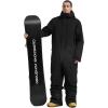 GSOU SNOW Ski Suits Women Men One Piece Snow Suits Waterproof Windproof Men Snowsuit Insulated Ski Jumpsuit for Snow Sports(Black 5)