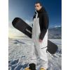 GSOU SNOW Ski Suits Women Men One Piece Snow Suits Waterproof Windproof Men Snowsuit Insulated Ski Jumpsuit for Snow Sports(Black Grey)