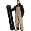 GSOU SNOW Ski Suits Women Men One Piece Snow Suits Waterproof Windproof Men Snowsuit Insulated Ski Jumpsuit for Snow Sports(Black Khaki)