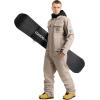 GSOU SNOW Ski Suits Women Men One Piece Snow Suits Waterproof Windproof Men Snowsuit Insulated Ski Jumpsuit for Snow Sports(Khaki)