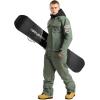 GSOU SNOW Ski Suits Women Men One Piece Snow Suits Waterproof Windproof Men Snowsuit Insulated Ski Jumpsuit for Snow Sports(Light Green)