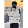 GSOU SNOW Snowboard Jacket Womens Ski Jacket Mens Snow Coat Baggy Waterproof Insulated Winter Hooded Mountain Coats(Beige)