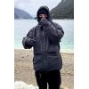 GSOU SNOW Snowboard Jacket Womens Ski Jacket Mens Snow Coat Baggy Waterproof Insulated Winter Hooded Mountain Coats(Black)