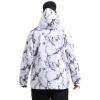 GSOU SNOW Snowboard Jacket Womens Ski Jacket Mens Snow Coat Baggy Waterproof Insulated Winter Hooded Mountain Coats(Black White)