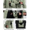GSOU SNOW Snowboard Jacket Womens Ski Jacket Mens Snow Coat Baggy Waterproof Insulated Winter Hooded Mountain Coats(Green)