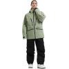 GSOU SNOW Snowboard Jacket Womens Ski Jacket Mens Snow Coat Baggy Waterproof Insulated Winter Hooded Mountain Coats(Green)