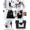 GSOU SNOW Snowboard Jacket Womens Ski Jacket Mens Snow Coat Baggy Waterproof Insulated Winter Hooded Mountain Coats(Grey)