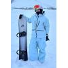 GSOU SNOW Snowboard Jacket Womens Ski Jacket Mens Snow Coat Baggy Waterproof Insulated Winter Hooded Mountain Coats(Light Blue)