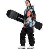 GSOU SNOW Snowboard Jacket Womens Ski Jacket Mens Snow Coat Baggy Waterproof Insulated Winter Hooded Mountain Coats(Multicolor)