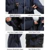GSOU SNOW Snowboard Jacket Womens Ski Jacket Mens Snow Coat Baggy Waterproof Insulated Winter Hooded Mountain Coats(Navy)