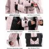 GSOU SNOW Snowboard Jacket Womens Ski Jacket Mens Snow Coat Baggy Waterproof Insulated Winter Hooded Mountain Coats(Pink)