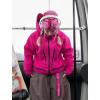 GSOU SNOW Snowboard Jacket Womens Ski Jacket Mens Snow Coat Baggy Waterproof Insulated Winter Hooded Mountain Coats(Red)