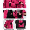 GSOU SNOW Snowboard Jacket Womens Ski Jacket Mens Snow Coat Baggy Waterproof Insulated Winter Hooded Mountain Coats(Rose)