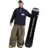 GSOU SNOW Women Men Ski Pants Snowboard Pants Super Baggy Snowboarding Loose Snow Sport Insulation Waterproof Windproof(Army Green)