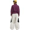 GSOU SNOW Women Men Ski Pants Snowboard Pants Super Baggy Snowboarding Loose Snow Sport Insulation Waterproof Windproof(Beige Black)