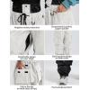 GSOU SNOW Women Men Ski Pants Snowboard Pants Super Baggy Snowboarding Loose Snow Sport Insulation Waterproof Windproof(Beige-2)