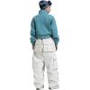 GSOU SNOW Women Men Ski Pants Snowboard Pants Super Baggy Snowboarding Loose Snow Sport Insulation Waterproof Windproof(Beige-2)