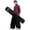 GSOU SNOW Women Men Ski Pants Snowboard Pants Super Baggy Snowboarding Loose Snow Sport Insulation Waterproof Windproof(Black 1)