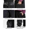 GSOU SNOW Women Men Ski Pants Snowboard Pants Super Baggy Snowboarding Loose Snow Sport Insulation Waterproof Windproof(Black 1)