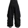 GSOU SNOW Women Men Ski Pants Snowboard Pants Super Baggy Snowboarding Loose Snow Sport Insulation Waterproof Windproof(Black)