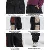 GSOU SNOW Women Men Ski Pants Snowboard Pants Super Baggy Snowboarding Loose Snow Sport Insulation Waterproof Windproof(Black2)