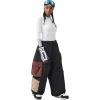 GSOU SNOW Women Men Ski Pants Snowboard Pants Super Baggy Snowboarding Loose Snow Sport Insulation Waterproof Windproof(Black2)