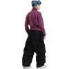 GSOU SNOW Women Men Ski Pants Snowboard Pants Super Baggy Snowboarding Loose Snow Sport Insulation Waterproof Windproof(Black-2)