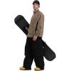 GSOU SNOW Women Men Ski Pants Snowboard Pants Super Baggy Snowboarding Loose Snow Sport Insulation Waterproof Windproof(Black-2)