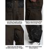 GSOU SNOW Women Men Ski Pants Snowboard Pants Super Baggy Snowboarding Loose Snow Sport Insulation Waterproof Windproof(Brown)