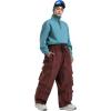 GSOU SNOW Women Men Ski Pants Snowboard Pants Super Baggy Snowboarding Loose Snow Sport Insulation Waterproof Windproof(Burgundy4)