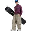 GSOU SNOW Women Men Ski Pants Snowboard Pants Super Baggy Snowboarding Loose Snow Sport Insulation Waterproof Windproof(Caramel)