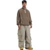 GSOU SNOW Women Men Ski Pants Snowboard Pants Super Baggy Snowboarding Loose Snow Sport Insulation Waterproof Windproof(Caramel)